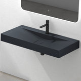 Lavabo Glasvilla, lavabo suspendu, lavabo à poser en matériau minéral moulé, Col810