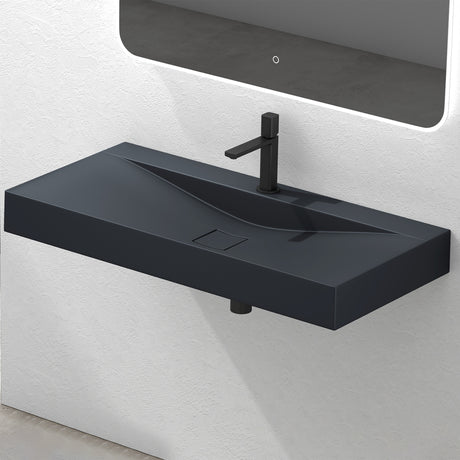 glasvilla Waschbecken Hängewaschtisch Aufsatzwaschschale aus Mineralguss Col810