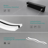 Suspension Glasvilla 97 cm, lampe LED dimmable avec télécommande, température de couleur 3000K/4000K/6000K, câble ajustable, 36 W, idéale pour salle à manger, salon ou chambre.