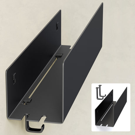 glasvilla Duschablage ohne Bohren mit 2 Schiebehaken,  Reglo-18 40cm | Duschregal ohne Bohren oder mit Bohren, Ablaufdesign Badezimmer Organizer, Metall, Shampoo Halterung für Dusche, Bad & Küche