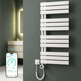 glasvilla Badheizkörper,mit Heizstab Badheizung,Handtuchheizkörper mit Seitenanschluss, Handtuchwärmer mit Heizstab 600W/900W, App-Steuerung, Thermostat und Timerfunktion,‎FN con Heizstab-03