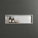 glasvilla Nicchia a Parete in Acciaio Inox Mensola Doccia a Muro a Incasso Piastrellabile Facile da Montare