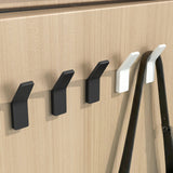 glasvilla Kleiderhaken Garderobenhaken 4 Stück, Wandhaken zum Bohren oder Kleben für Schlafzimmer, Badezimmer, Kleiderschrank, Wohnzimmer Stalo-13