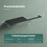 glasvilla Porte-Papier Toilette en Acier Inoxydable Porte-Rouleau de Papier Toilette Lino-01