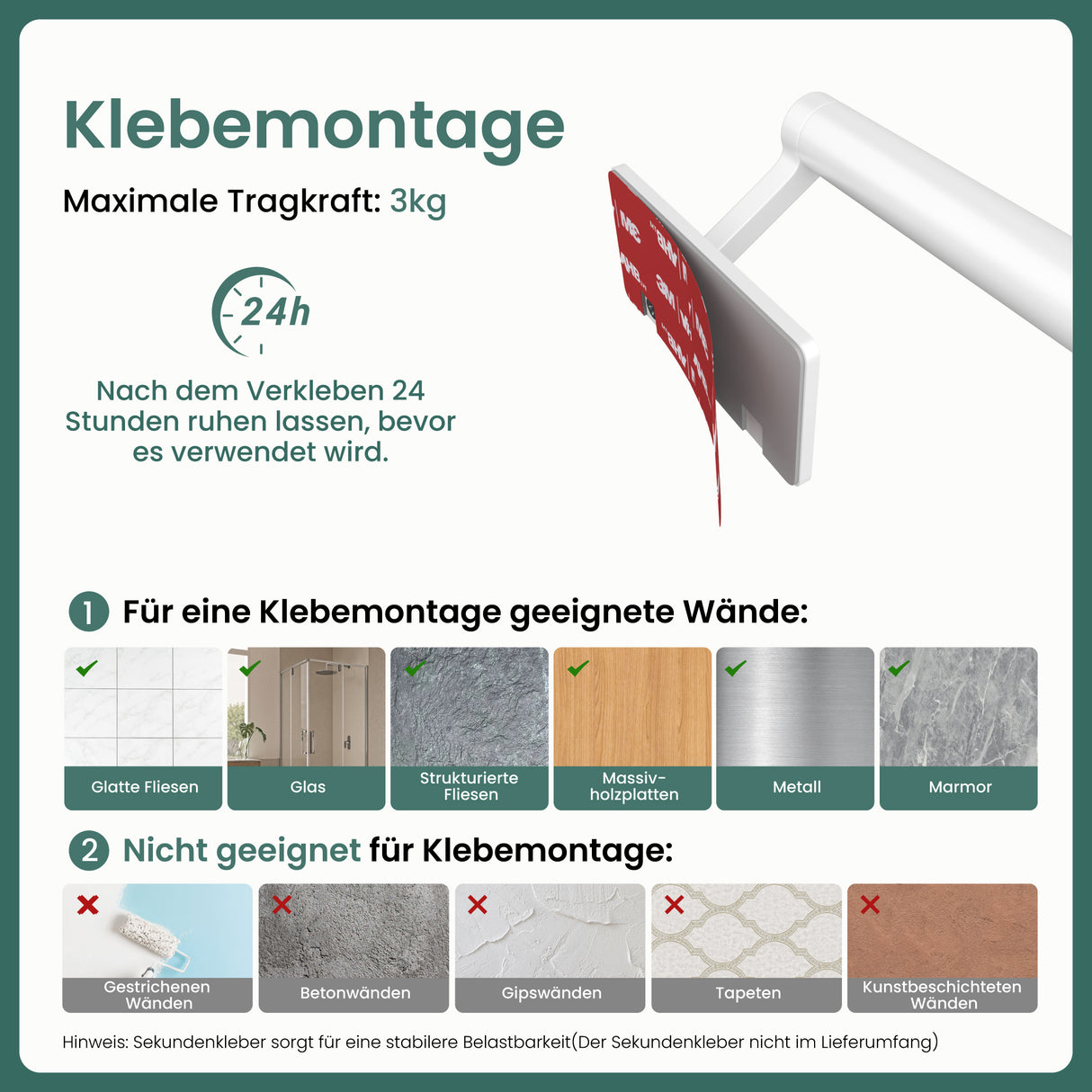 glasvilla Porte-Papier Toilette en Acier Inoxydable Porte-Rouleau de Papier Toilette Lino-02+03+04