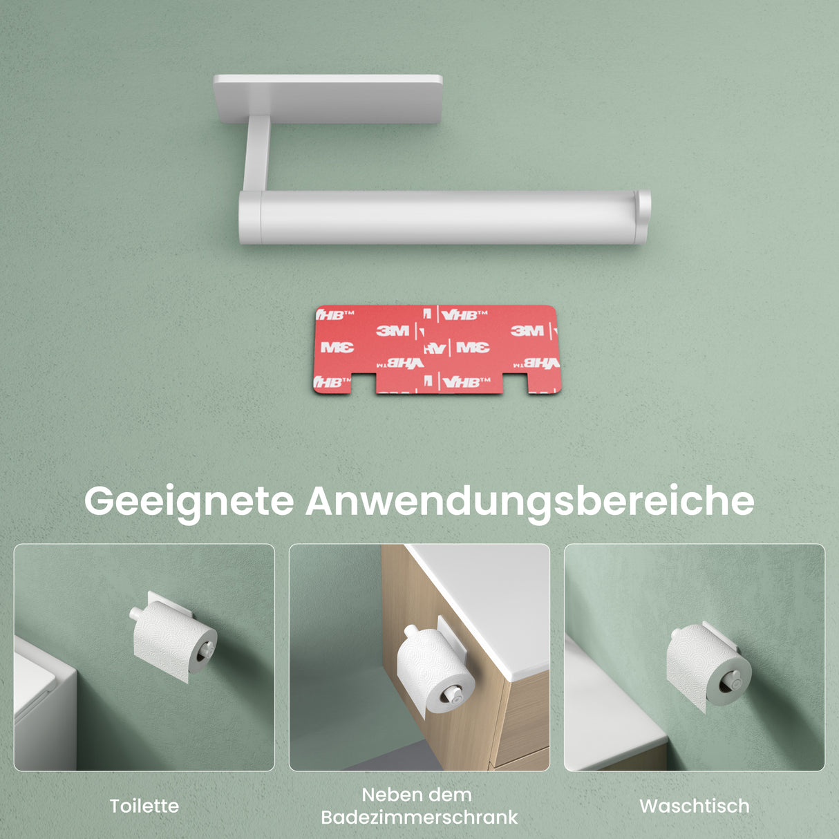 glasvilla Porte-Papier Toilette en Acier Inoxydable Porte-Rouleau de Papier Toilette Lino-02+03+04