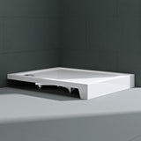 Receveur de douche antidérapant Glasvilla en acrylique carré de haute qualité Lucia