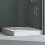 Receveur de douche antidérapant Glasvilla en acrylique carré de haute qualité Lucia