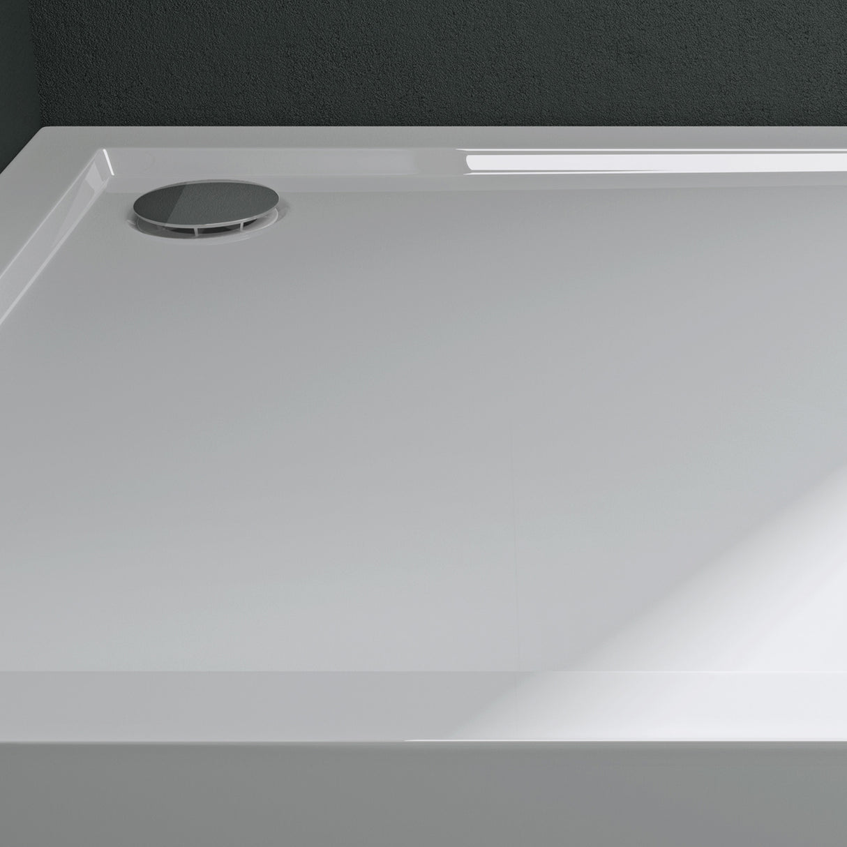 Receveur de douche antidérapant Glasvilla en acrylique carré de haute qualité Lucia