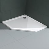 glasvilla Duschwanne Duschtasse aus Sanitäracryl Fünfeckig Faro5