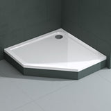 glasvilla Duschwanne Duschtasse aus Sanitäracryl Fünfeckig Faro5