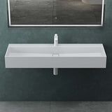 glasvilla Lavabo da Appoggio da Marmo Fuso Lavabo Bagno Sospeso Lavandino Bagno con Foro per la Rubinetteria Col6028
