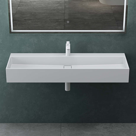 Lavabo Glasvilla Col6028 – Mineralguss con orificio para grifo, diseño y funcionalidad superior
