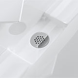 glasvilla Waschbecken Aufsatzwaschbecken Hängewaschbecken Hängewaschtisch inkl. Ablaufgarnitur Mineralguss Rechteckig Waschplatz col19