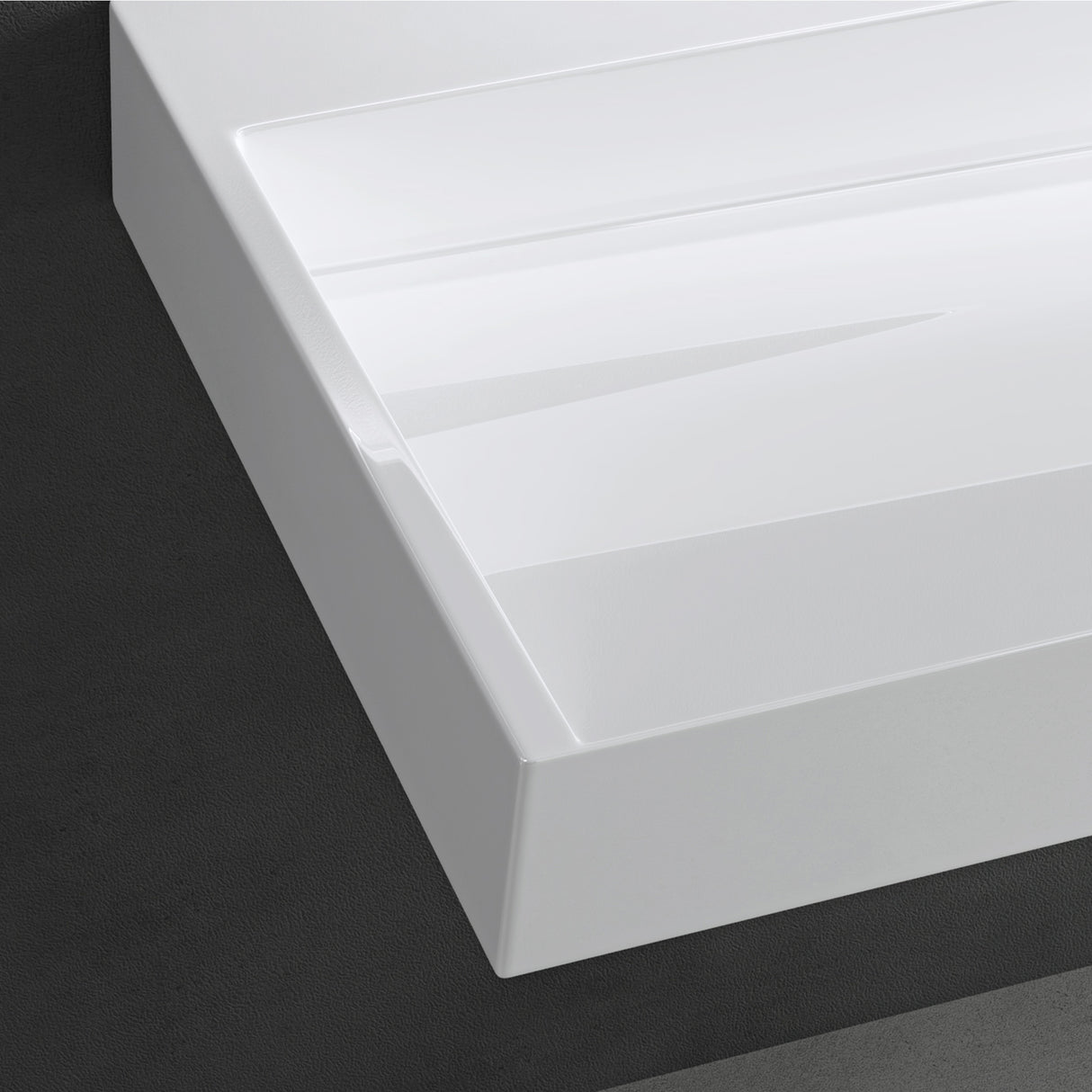 glasvilla Waschbecken Aufsatzwaschbecken Hängewaschbecken Hängewaschtisch inkl. Ablaufgarnitur Mineralguss Rechteckig Waschplatz col19