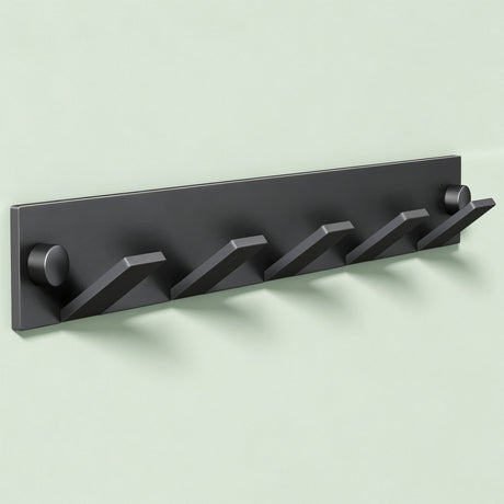 glasvilla Wandgarderobe Wandhaken aus Aluminium Garderobe mit klappbaren Haken Garderobenleiste Garderobenhaken Kleiderhaken Stalo-02+03