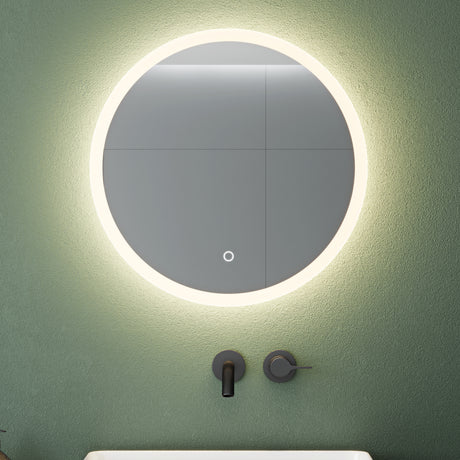 Glasvilla Design Espejo Redondo LED 05 – Luz Regulable Touch con Función Antivaho Antifog