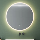 glasvilla Miroir Mural de Salle de Bain Miroir Lumineux Rond à LED Miroir de Salle de Bain à LED avec Interrupteur Tactile Couche Antibuée LED-Spiegel 05