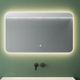 Glasvilla Design Espejo LED de Baño con Touch y Antivaho – Luz Regulable con Memoria Premium