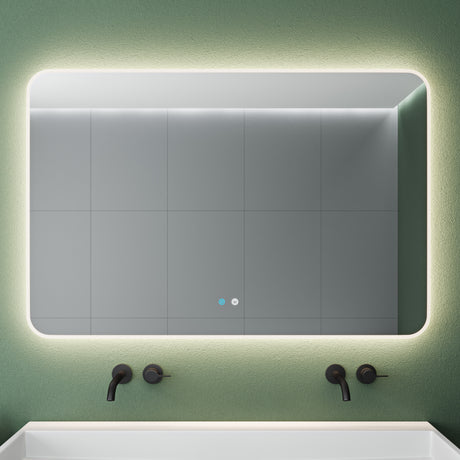 Glasvilla Design Espejo LED de Baño con Touch y Antivaho – Luz Regulable con Memoria Premium