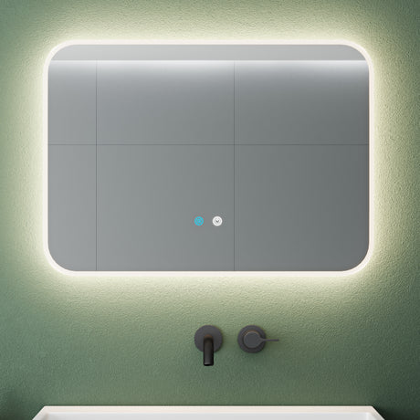 Glasvilla Design Espejo LED de Baño con Touch y Antivaho – Luz Regulable con Memoria Premium