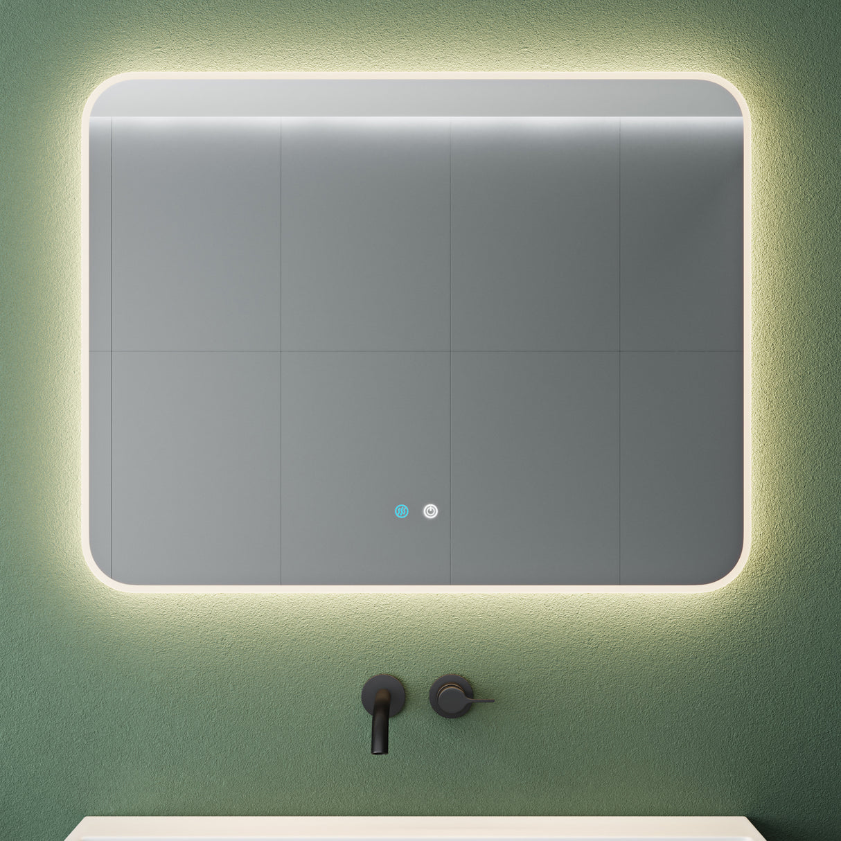 Glasvilla Design Espejo LED de Baño con Touch y Antivaho – Luz Regulable con Memoria Premium