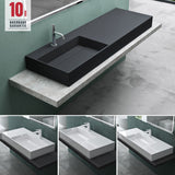 glasvilla Waschbecken Aufsatzwaschbecken Hängewaschbecken aus Mineralguss Col12