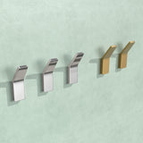 glasvilla Kleiderhaken Garderobenhaken 4 Stück, Wandhaken zum Bohren oder Kleben für Schlafzimmer, Badezimmer, Kleiderschrank, Wohnzimmer Stalo-13