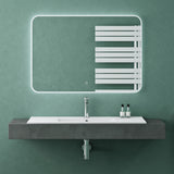 glasvilla Vasque à Encastrer Meuble Sous-Vasque Blanc Brillant en Céramique avec Revêtement NANO Rectangulaire Brüssel912