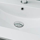 glasvilla Vasque à Encastrer Meuble Sous-Vasque Blanc Brillant en Céramique avec Revêtement NANO Rectangulaire Brüssel912