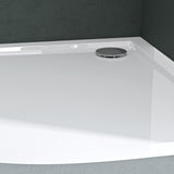 Receveur de douche Glasvilla en acrylique sanitaire, quart de cercle Faro3