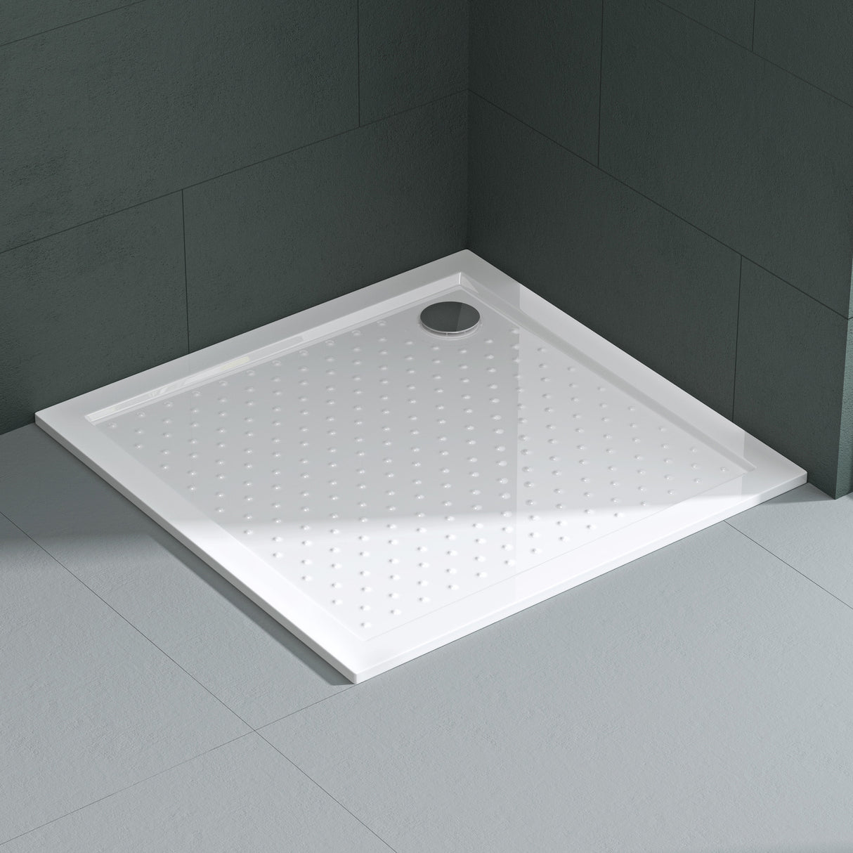 glasvilla Duschwanne Duschtasse Antirutsch aus hochwertigem Acryl Quadratisch Lucia