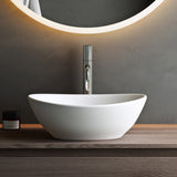 Lavabo de Encimera Glasvilla Brüssel205 Diseño Ovalado con Sellado Nano