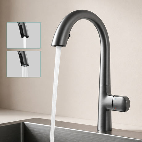 Grifo de Cocina Glasvilla MS-8095  Latón Premium con Ducha Extraíble 360°