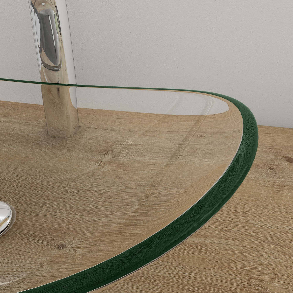 lavabo Glasvilla en verre, vasque à poser, lavabo ovale