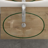 glasvilla Waschbecken Glas Aufsatzwaschbecken Glaswaschbecken Handwaschbecken Waschschale Oval Minerva08
