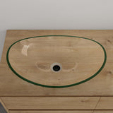 lavabo Glasvilla en verre, vasque à poser, lavabo ovale
