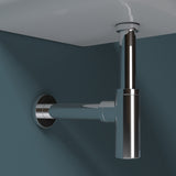 glasvilla Scarico per Lavabo e Mobile Sottolavabo, Sifone Antiodore, Materiale: Ottone, Filettatura di Collegamento