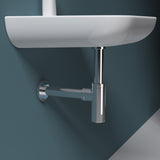 glasvilla Scarico per Lavabo e Mobile Sottolavabo, Sifone Antiodore, Materiale: Ottone, Filettatura di Collegamento