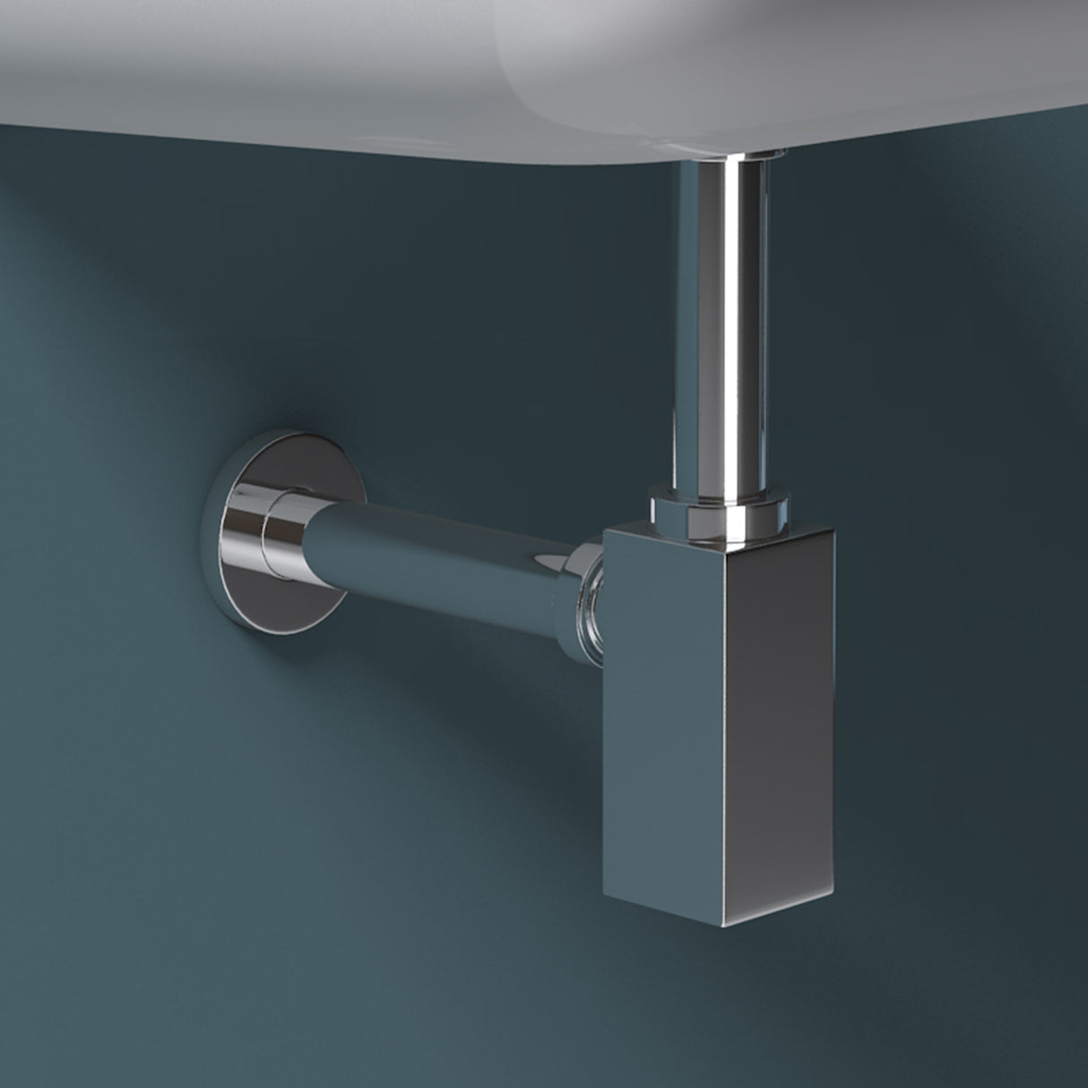 glasvilla Scarico per Lavabo e Mobile Sottolavabo, Sifone Antiodore, Materiale: Ottone, Filettatura di Collegamento