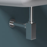glasvilla Scarico per Lavabo e Mobile Sottolavabo, Sifone Antiodore, Materiale: Ottone, Filettatura di Collegamento