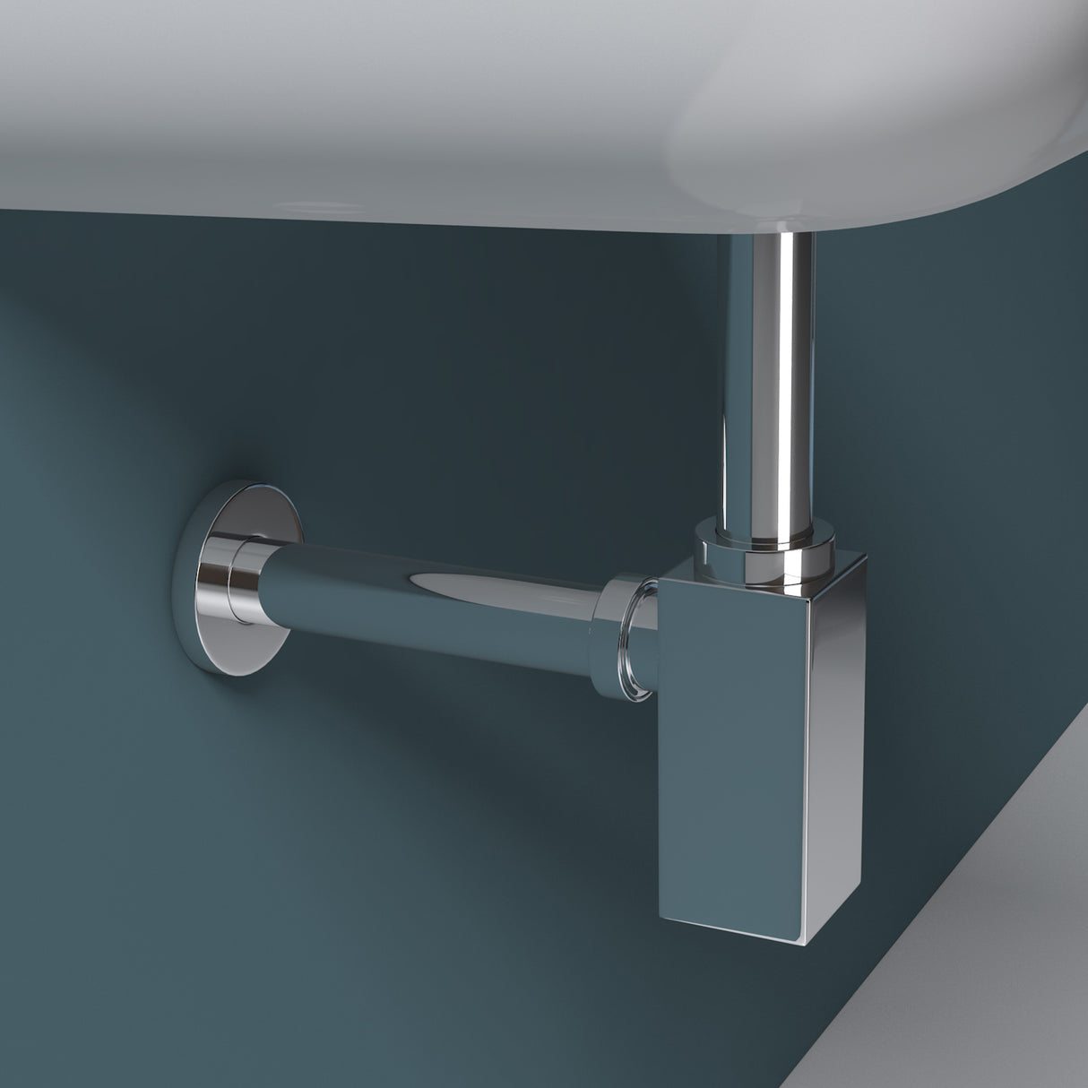 glasvilla Scarico per Lavabo e Mobile Sottolavabo, Sifone Antiodore, Materiale: Ottone, Filettatura di Collegamento