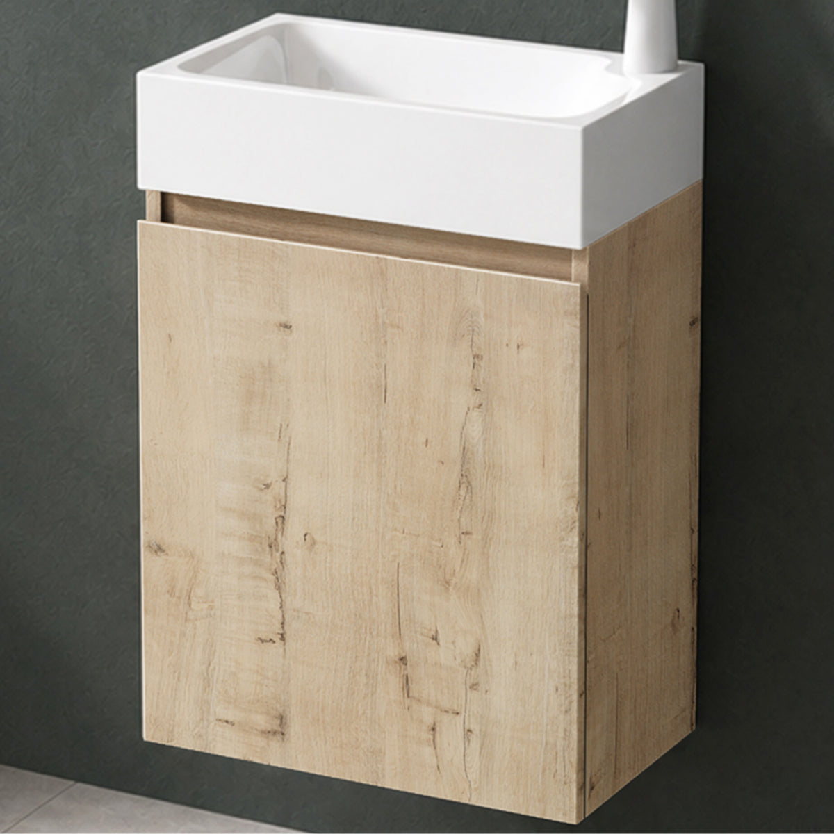 glasvilla Ensemble de Meubles de Salle de Bain avec Lavabo Blanc et Meuble Sous-Vasque LTH 46x26x63 cm Pisa02