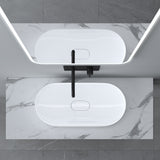 glasvilla Plan de Travail pour Lavabo avec 2 Supports de Console en Acier Inoxydable Support de Lavabo Panneau en Bois