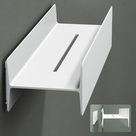 Estante de Ducha Glasvilla Reglo-03 Repisa de Pared 40 cm para Baño (Atornillable o Adhesiva)