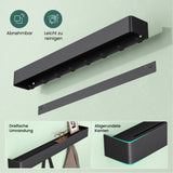 glasvolla Duschablage zum Bohren oder Kleben, Duschregal mit Haken, Badablage zur Wandmontage, Badezimmer Organizer Reglo-05