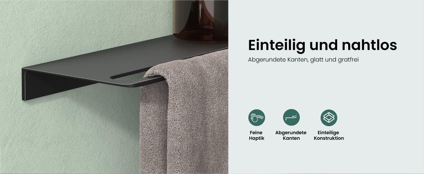 Étagère de douche en verre pour percer ou coller, étagère de salle de bain en aluminium, support mural pour salle de bain, organiseur de salle de bain Reglo-06