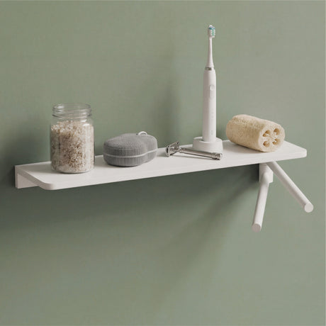 glasvilla Mensola da Parete Multifunzionale, Mensola per Doccia in Alluminio con Portasciugamani Mensola da Appendere per Bagno o Cucina, Reglo-19
