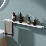 Estante de Ducha Glasvilla Reglo-06 Aluminio Premium 2-en-1 con Toallero (Atornillable o Adhesivo)