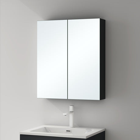 Glasvilla Armario Espejo de Baño con Puertas Sin Marco y Estantes Ajustables – Spiegelschrank 02